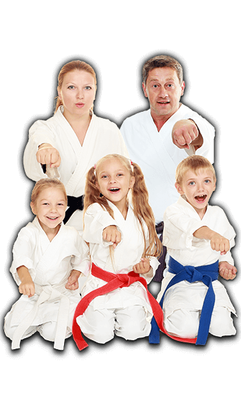 Martial Arts Lessons for Families in Amarillo TX - Sitting Group Family Banner